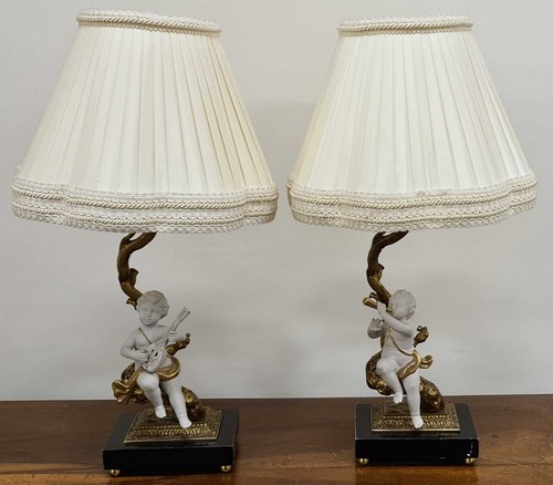 Paire lampes bronze aux - en,