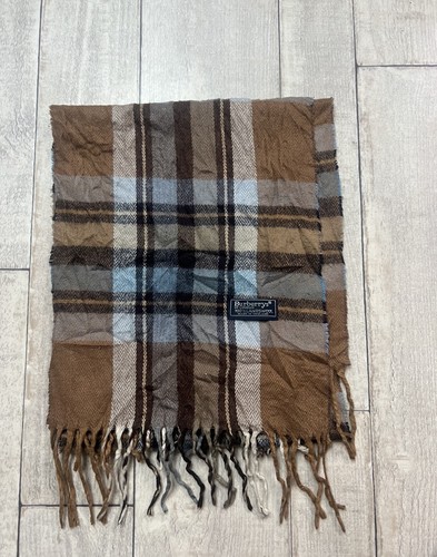 écharpe burberry marron bleu - burberry, marron/bleu