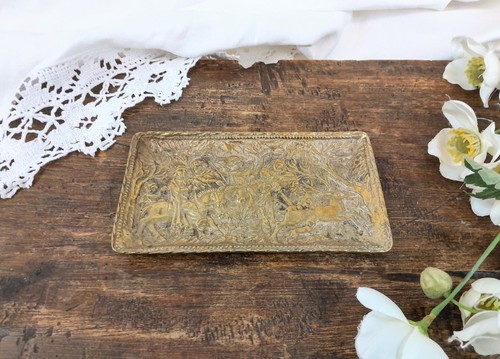 Plaque bronze chasse - en,
