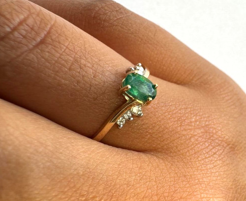 Bague jaune cts avec - en,