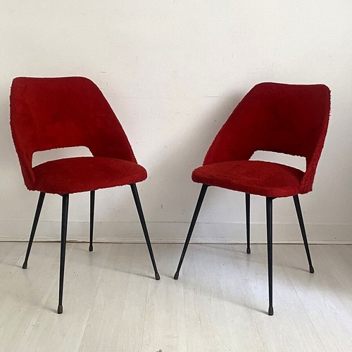 Paire chaises moumoute - de,