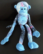 S1. DOUDOU PELUCHE SINGE PLANET HOLLYWOOD OBSERVATORY bleu violet rose 46cm Lire