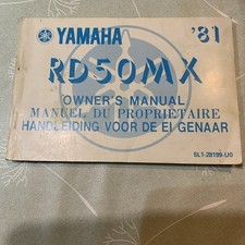 YAMAHA RD50MX OWNER’S MANUAL 1981 Part No 5L1-28199-U0
