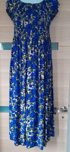 Robe femme bleu fleurie - femme, droite
