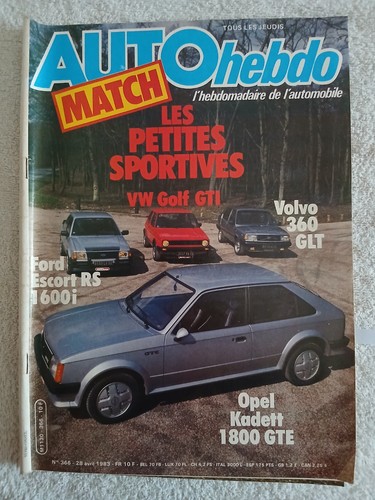 Auto hebdo 366 4 - auto, 28/4/1983