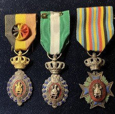 Lot de 3 médailles Belges