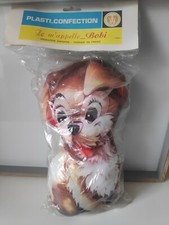 Rare Bobi Plasti Plush Dog Cushion - Made in France Vintage