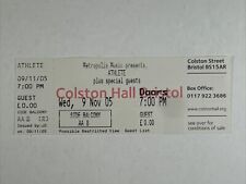 Billet Invité Athlète Original Colston Hall Bristol Concert Novembre 2005