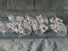 Vtg Tai Mei Clear Acrylic Shell Snail Napkin Ring Holders Taimei Taiwan Set 8