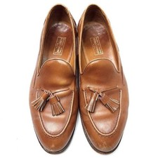 Edward Green Loafers Mens 9.5 D Calf Leather Brown Tassel Made In England