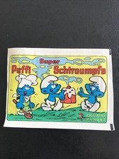 Original pochette bustina packet figurine panini Super Schtroumpfs Puffi Peyo 84