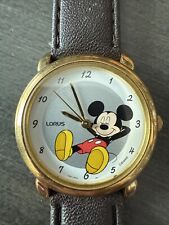 Disney - Mickey Mouse - Lorus Quartz Watch Rare "Pondering" Pose - Needs battery