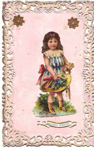 Chromo souvenir amitié - d'amitié,