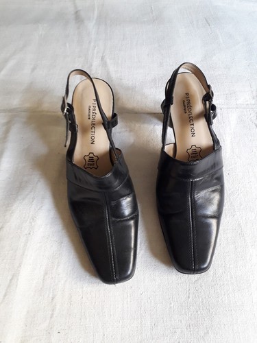 Chaussures cuir noires - noires,
