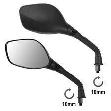Pair of Motorcycle ATV Scooter Mirrors Black DX + SX M10mm