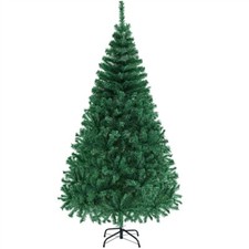 Sapin de Noël Artificiel 183 cm Vert Pied Métal 598 Branches PVC pour Décoration