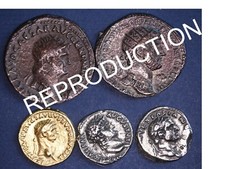 5 Roman coins, AS, Dupondius, Aureus, Denarius, Nice group [5MRC]