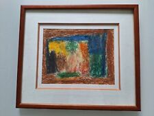 Abstract Oil Painting Framed Painting Signed Painting Oil Abstract "The House"