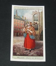 JOHN PLAYER'S CIGARETTES CARD CRIES OF LONDON 1916 BLUE BACK N°19