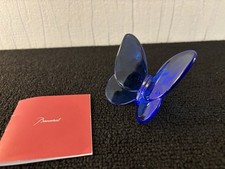 Papillon bleu cobalt en cristal de Baccarat
