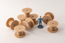 8 tourets bois 160cm H0 1:87 HO Diorama Train Marchandise Modellbahn LVM