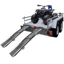 2 Pièce Rampe Mobile de Chargement Pliable 180cm pour Moto Quad Uvm Max. 450kg