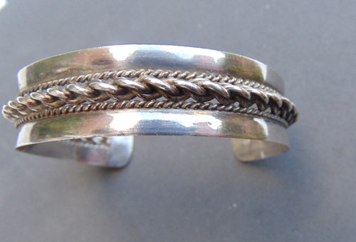 Ancien bracelet jonc - en, argent