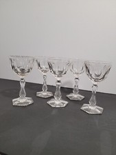 5 verres cristal taillé Val St Lambert Lalaing