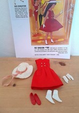BARBIE SKIPPER VINTAGE RED SENSATION # 1901 COMPLETE 1964 TRES JOLIE SANS POUPEE