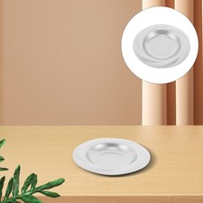  Assiette à pâtes en métal : Assiette ronde en acier inoxydable pour salades,