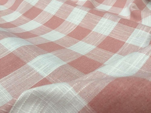 Tissu carreaux lin vichy - en,