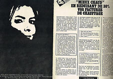 ADVERTISEMENT 1970 SAINT-GOBAIN ISOVER le mail d'ERIKA"" (2 pages)