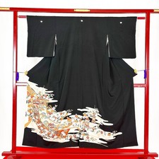 Kimono japonais « TOMESODE » soie/chariot impérial/fleur/flux/longueur :...