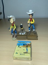Lot figurines Lucky Luke + Rantanplan + jeu de cartes blister – Atlas & Leblon