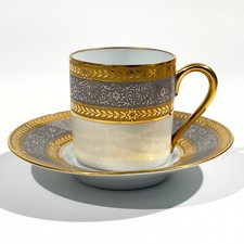 Limoges Porcelain Cup Gold and Silver Maison Jammet Seignolles CUP