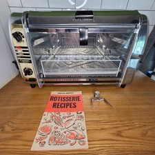 Vintage Roto-Broil 400 "Custom 600" Rotisserie Broiler Grill w Recipe Book