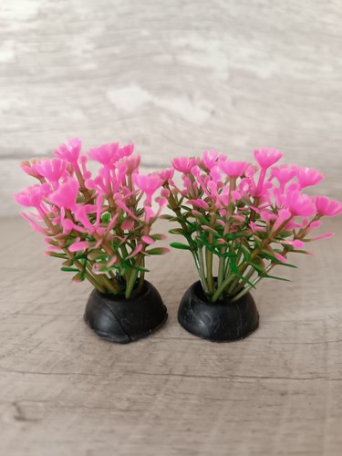 Lot plante plastique rose - de,