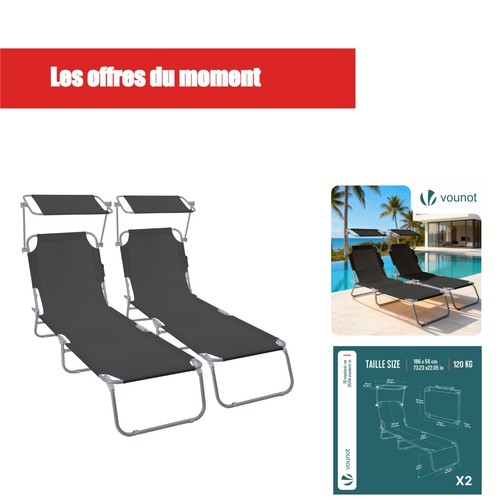 Chaise longue pliable avec - chaise,