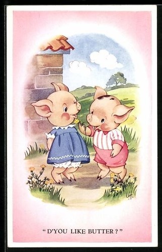 Cochon avec fleur pour - , truie