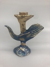 Gilt Bronze Dove Candlestick Holder by Pierre Casenove for Fondica,