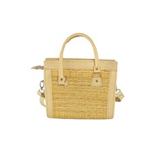 Sac à main artisanal exceptionnel en fibre 100 % naturelle de jonc. Fait main.