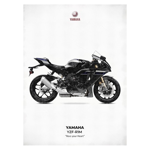 Affiche moto art mural - |,