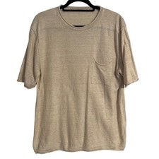 Motivmfg Linen Short Sleeve Pocket Shirt Large Casual Tee Men's L Division Road
