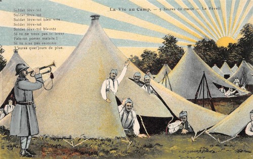 Old postcard military - postcard,