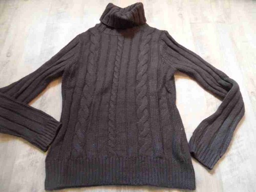 Pull col roulé marron - , tommy