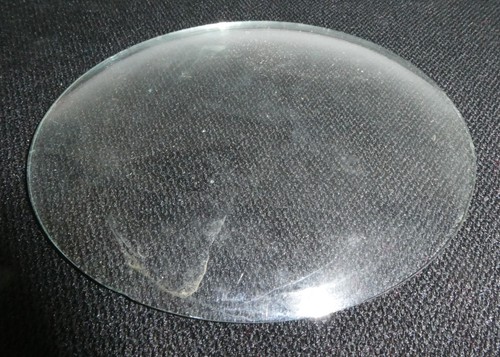 Verre ancien ovale concave - et,