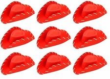 10 X Adulte Femme Rouge Cowboy Cowgirl Chapeaux Stetson Enterrement Soirée Style
