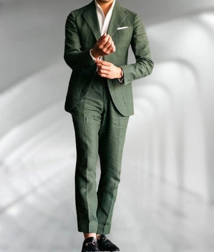 Linen male suits wedding - linen,