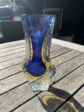 Alessandro Mandruzzato venetian Murano glass vase vintage estate 1960’s 3