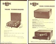 Advertising Barthe Electrophone Pickup Turntable Suitcase Drawer